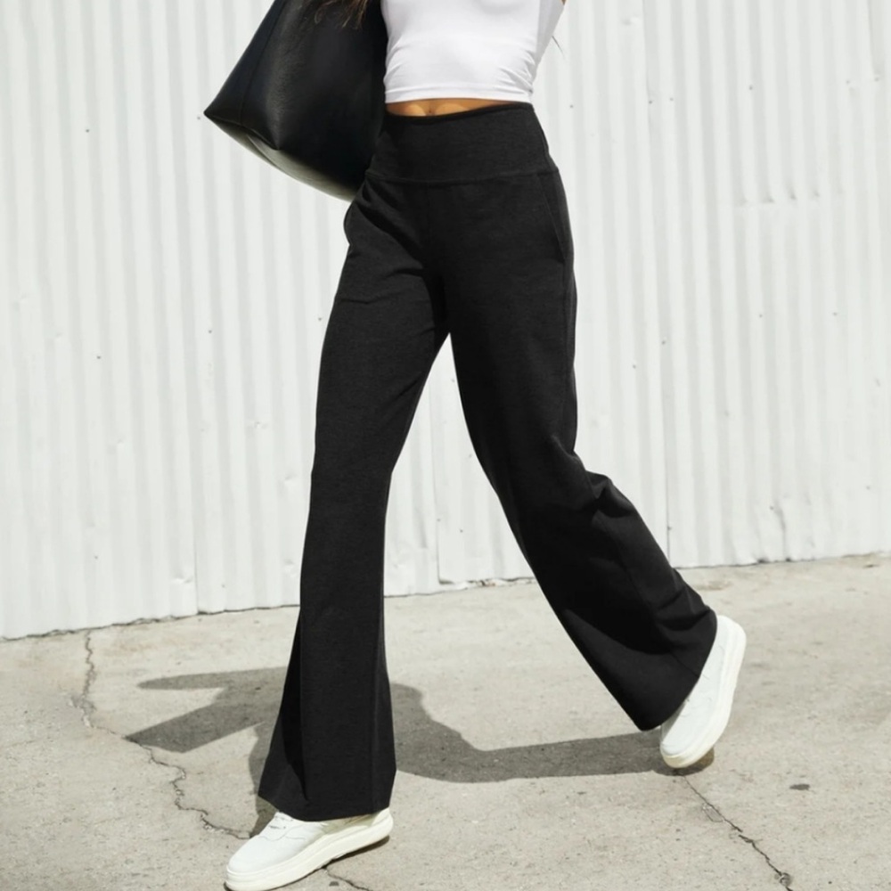 Beyond Yoga Space Dye Laid Back Wide-Leg Pants Black